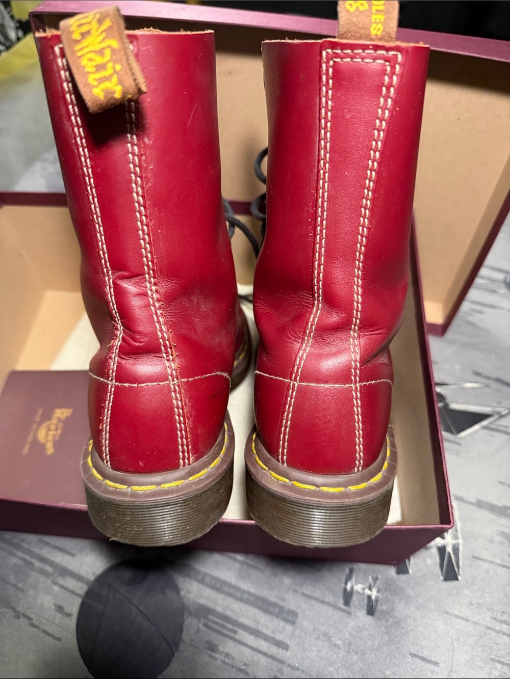 MIE DR MARTENS 10 EYE OXBLOOD UK 5 MENS 6 LADIES 7 - Picture 4 of 12